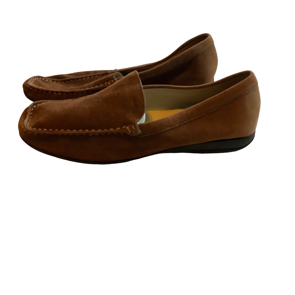 Geox Respira Brown Suede Driving Loafer Moccasin Shoes Women Size 41